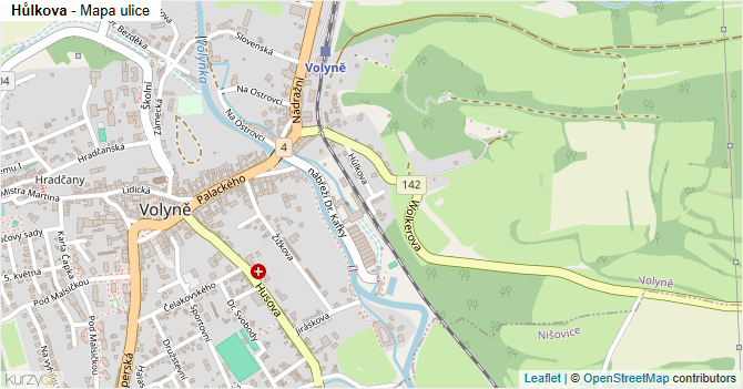 Hůlkova - mapa ulice