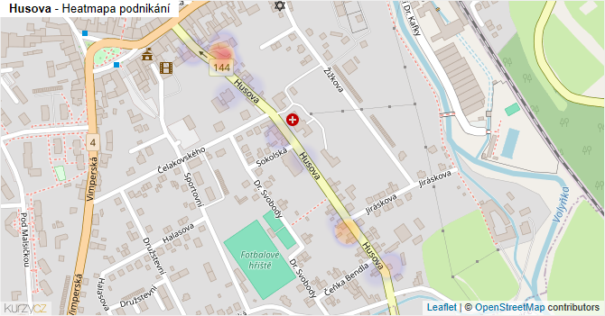 Husova - mapa podnikání