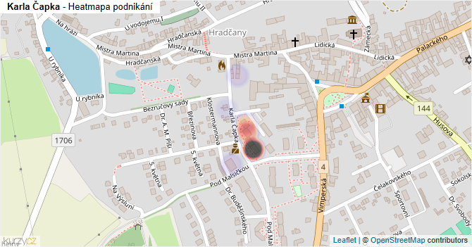 Karla Čapka - mapa podnikání