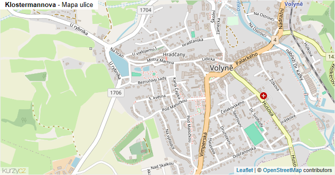 Klostermannova - mapa ulice