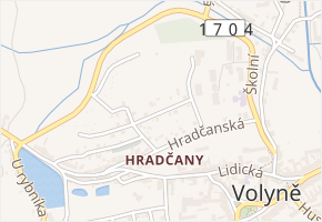 Na Děkanském vrchu v obci Volyně - mapa ulice