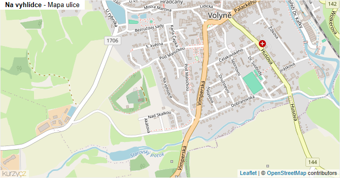 Na vyhlídce - mapa ulice