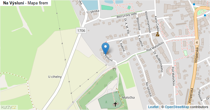 Na Výsluní - mapa firem