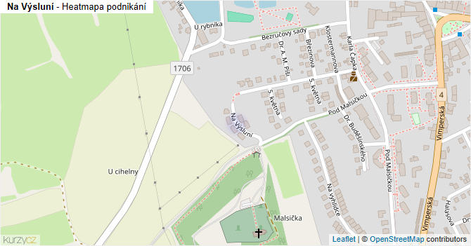 Na Výsluní - mapa podnikání