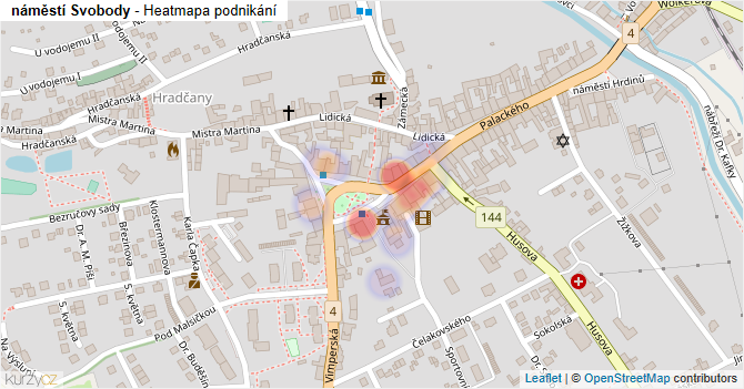 náměstí Svobody - mapa podnikání