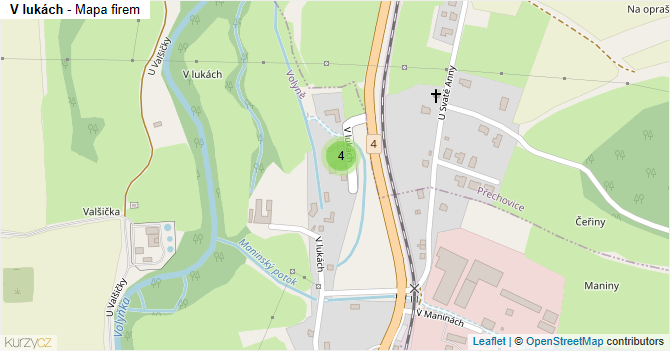 V lukách - mapa firem