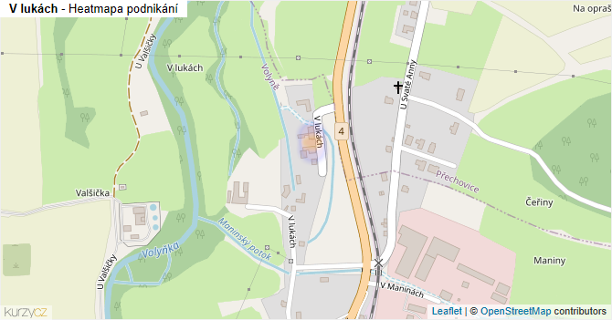 V lukách - mapa podnikání