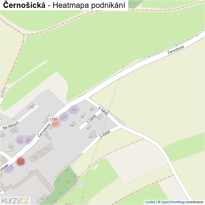 Mapa Černošická - Firmy v ulici.