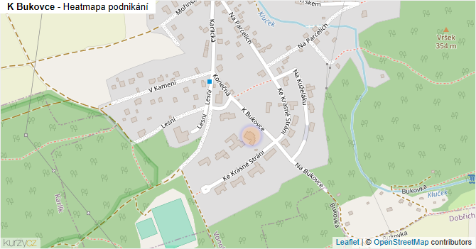 K Bukovce - mapa podnikání