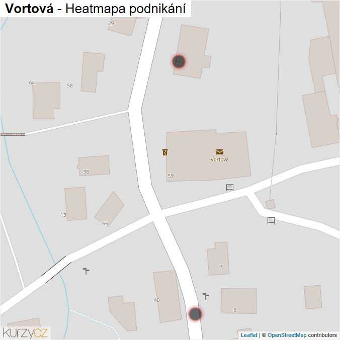 Mapa Vortová - Firmy v obci.