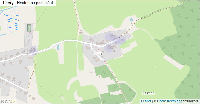 Lhoty - mapa podnikání