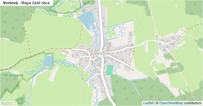 Vortová - mapa části obce