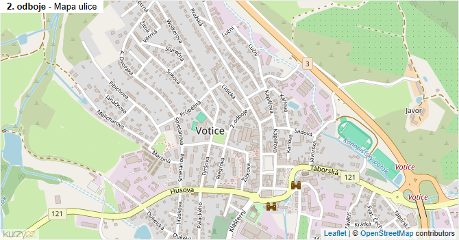 2. odboje - mapa ulice