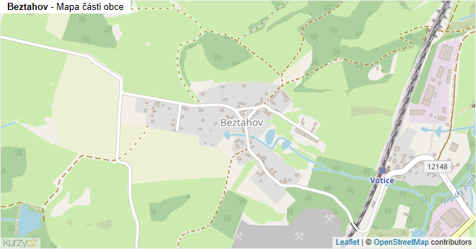 Beztahov - mapa části obce