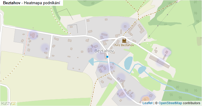 Beztahov - mapa podnikání