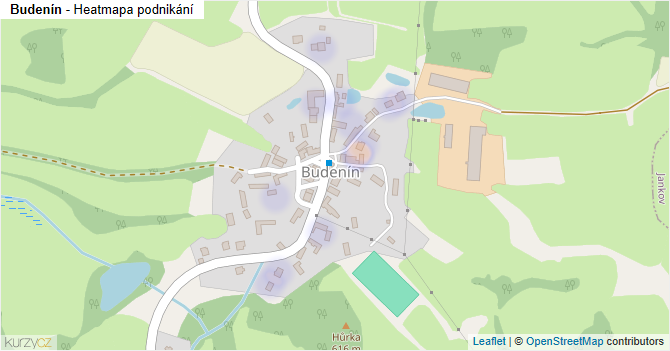Budenín - mapa podnikání