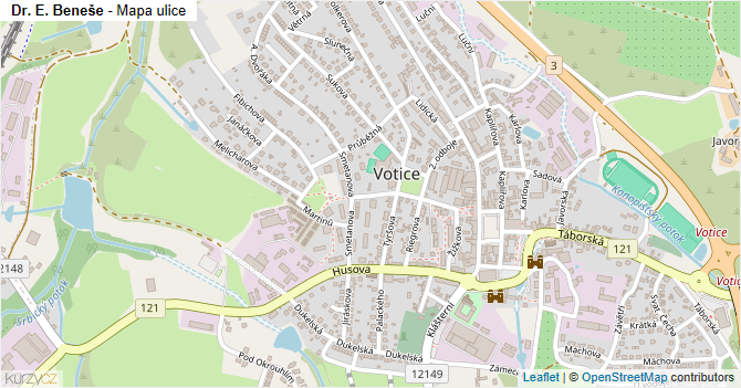 Dr. E. Beneše - mapa ulice