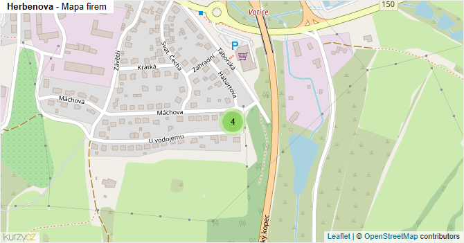 Herbenova - mapa firem