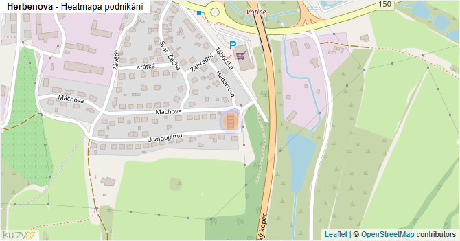 Herbenova - mapa podnikání