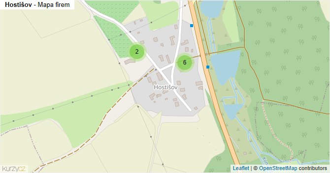 Hostišov - mapa firem