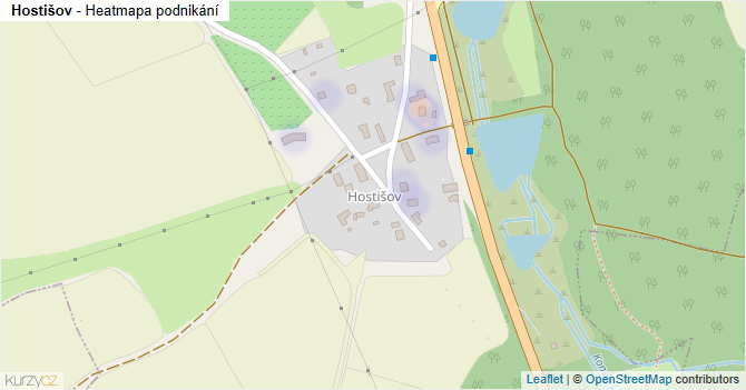 Hostišov - mapa podnikání