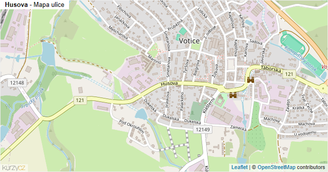 Husova - mapa ulice