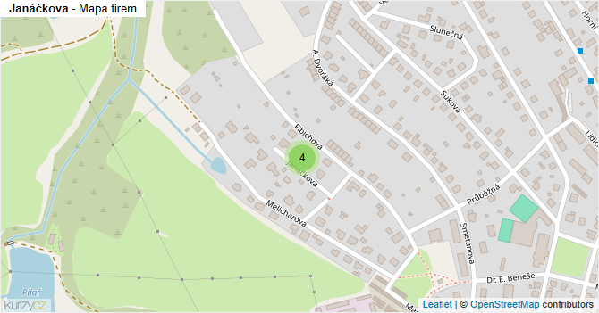 Janáčkova - mapa firem