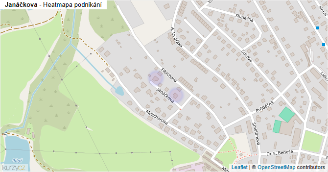 Janáčkova - mapa podnikání