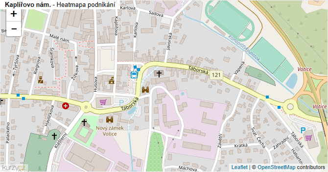 Kaplířovo nám. - mapa podnikání