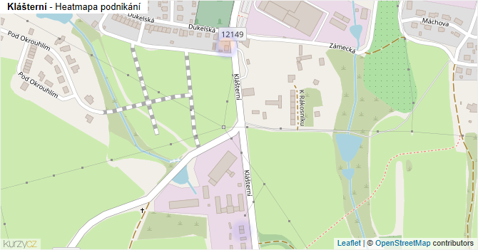 Klášterní - mapa podnikání