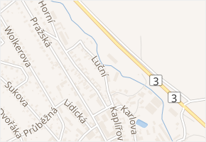 Luční v obci Votice - mapa ulice