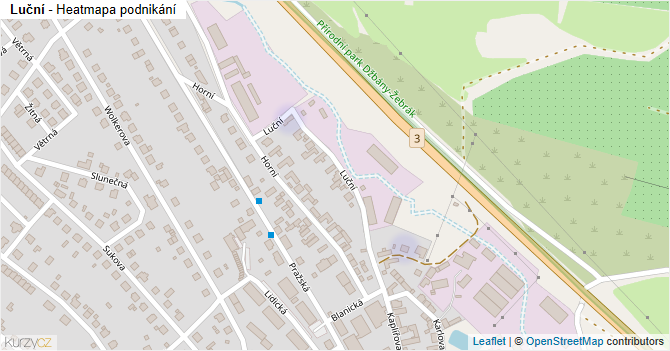Luční - mapa podnikání