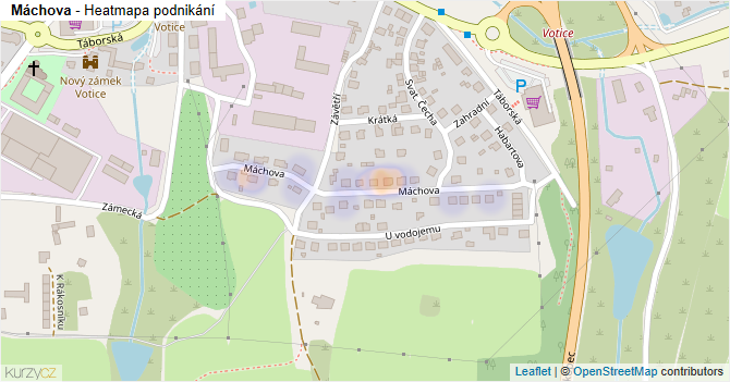 Máchova - mapa podnikání