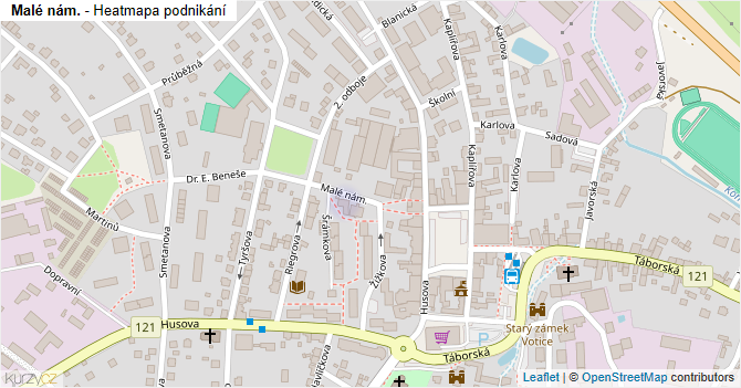 Malé nám. - mapa podnikání
