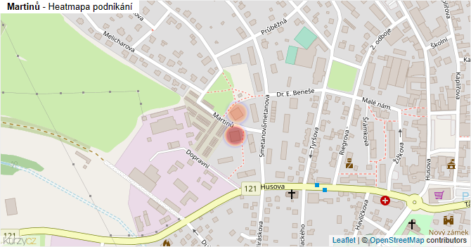 Martinů - mapa podnikání