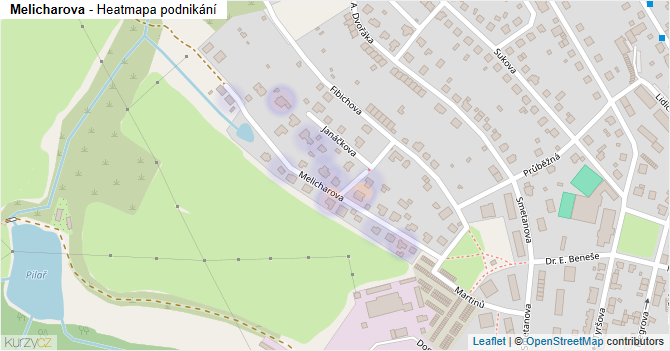 Melicharova - mapa podnikání