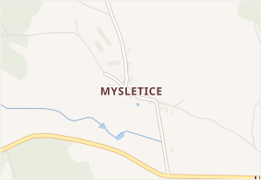 Mysletice v obci Votice - mapa části obce