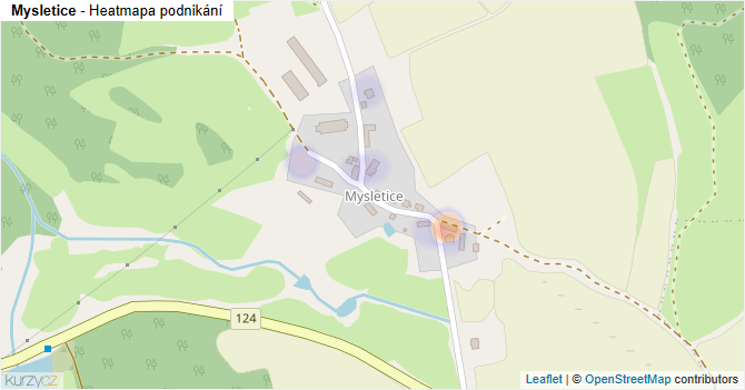 Mysletice - mapa podnikání