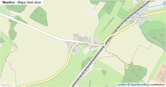 Nazdice - mapa části obce