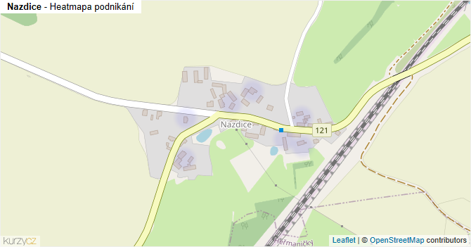Nazdice - mapa podnikání