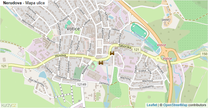 Nerudova - mapa ulice