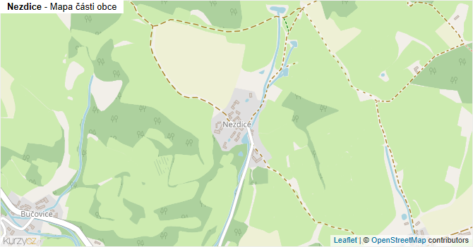 Nezdice - mapa části obce