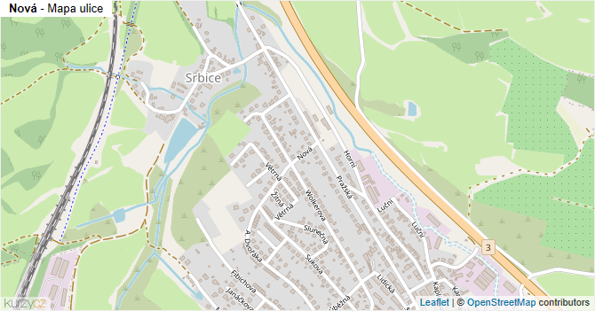Nová - mapa ulice