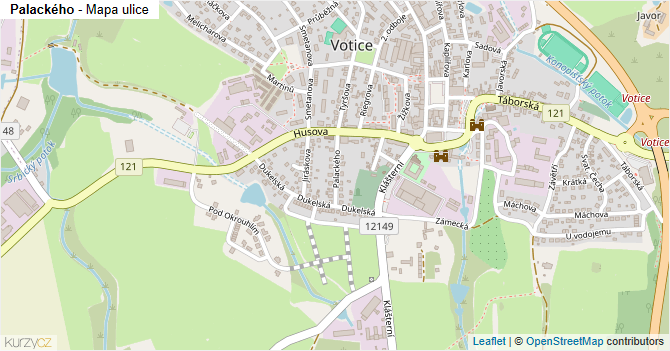 Palackého - mapa ulice
