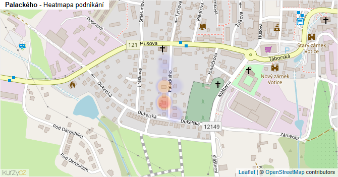 Palackého - mapa podnikání