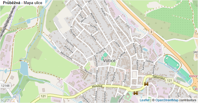Průběžná - mapa ulice