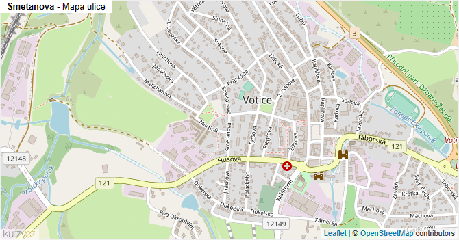 Smetanova - mapa ulice
