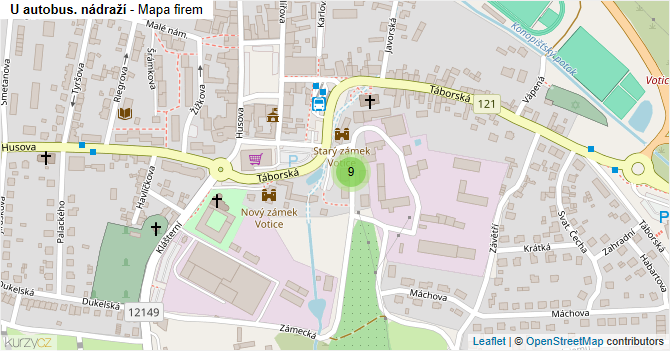 U autobus. nádraží - mapa firem
