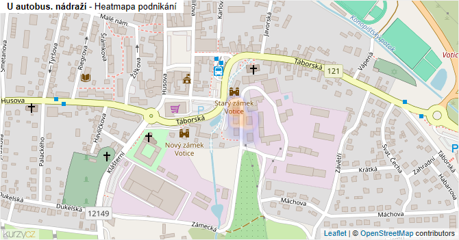 U autobus. nádraží - mapa podnikání