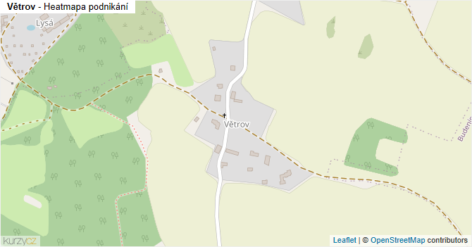 Větrov - mapa podnikání